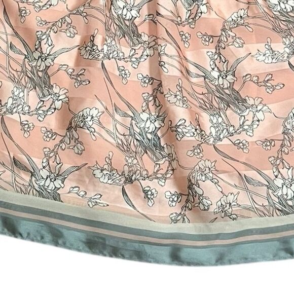 Sophie Max Pink And Gray A-line Floral Skirt, Size M - Picture 7 of 7